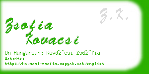 zsofia kovacsi business card